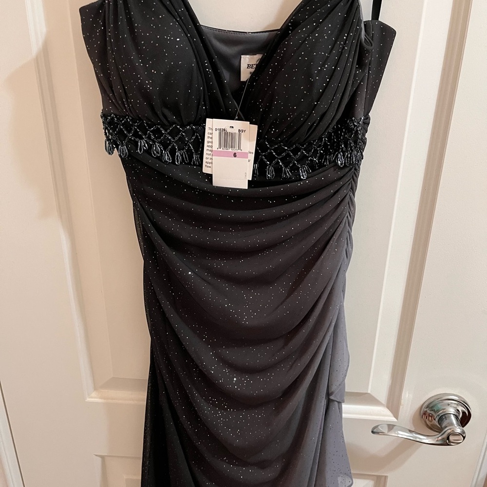 Nordstrom Elegant Black Beaded Dress